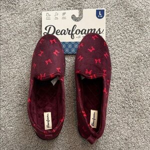 Dearfoams Rachel Velour Closed Back Slipper